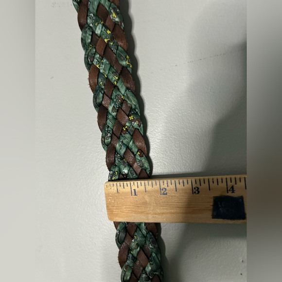 Leather and fabric braided belt - Picture 8 of 15